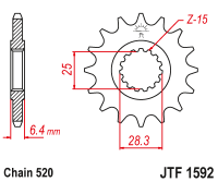 Приводная звезда JT JTF1592.14 (PBR 2168)