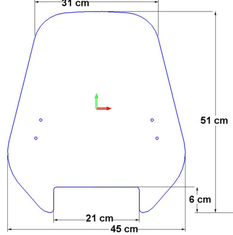 Универсальный ветровик Loster U5K длинна 51 см