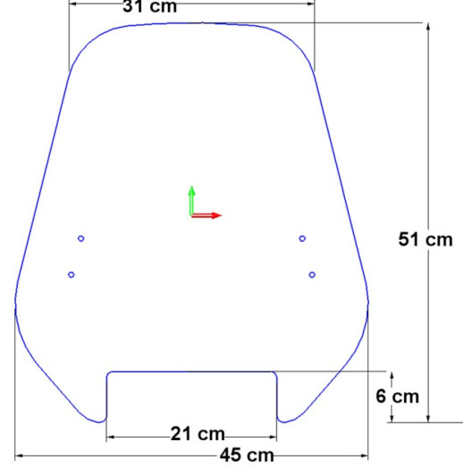 Універсальний вітровик Loster U5K довжина 51 см