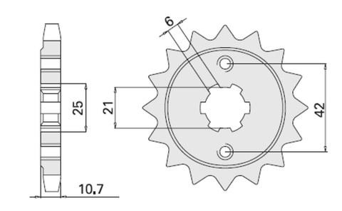Приводная звезда HONDA CB650 79-84 CHT 33816K (JTF338.16) 