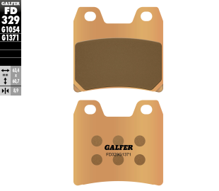 Тормозные колодки GALFER FD329G1371 (FA348)