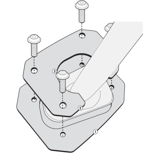 Розширення бічної підніжки BMW R 1200GS &#39;04-05 KAPPA ES684K