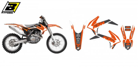 Комплект наклеек KTM SX/SXF '13-'15, EXC '14-'16 BLACKBIRD DREAM 4 E2538N