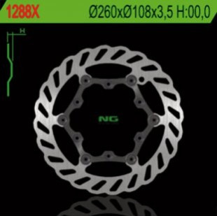 Тормозной диск NG передний GAS GAS 125/200/250/300/400/450/515 (260X108X3,5) (6X6,5MM) NG1288X