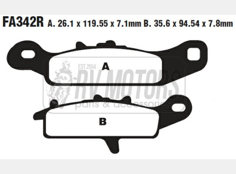 Тормозные колодки EBC FA342R