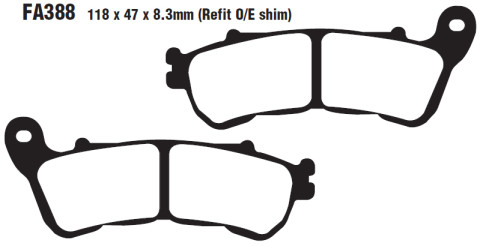 Тормозные колодки EBC SFA388HH