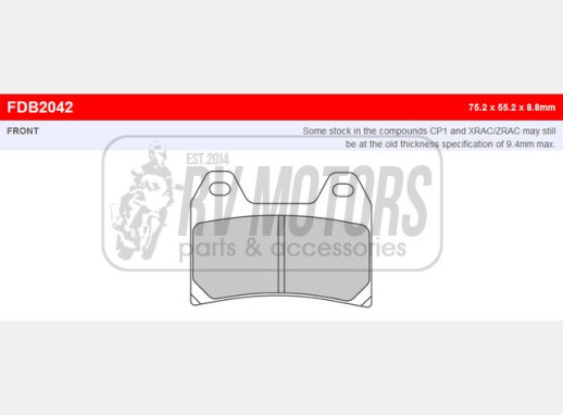 Гальмівні колодки FERODO FDB2042P