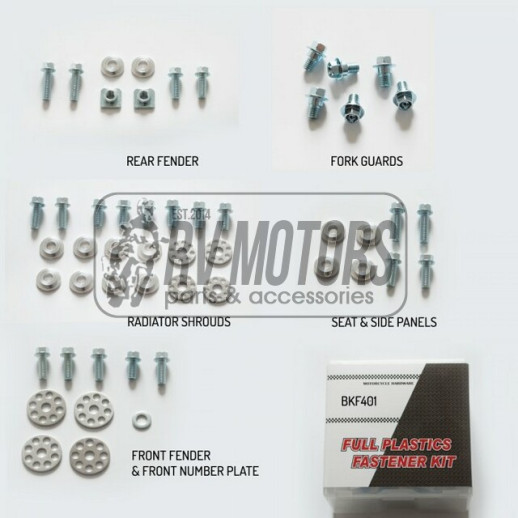 Комплект болтів пластику ACCEL BKF-401 SUZUKI RMZ 250 &#39;10-&#39;14, RMZ 450 &#39;08-&#39;14