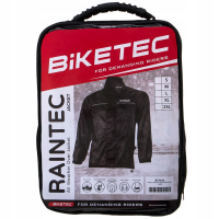 Дождевая куртка BIKETEC RAINTEC BT7810 чёрная 