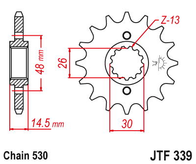 Привідна зірка JT JTF339.17 (PBR 339)