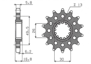 Приводная звезда SUNSTAR 39214 (JTF1269.14)