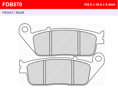Тормозные колодки FERODO FDB570ST