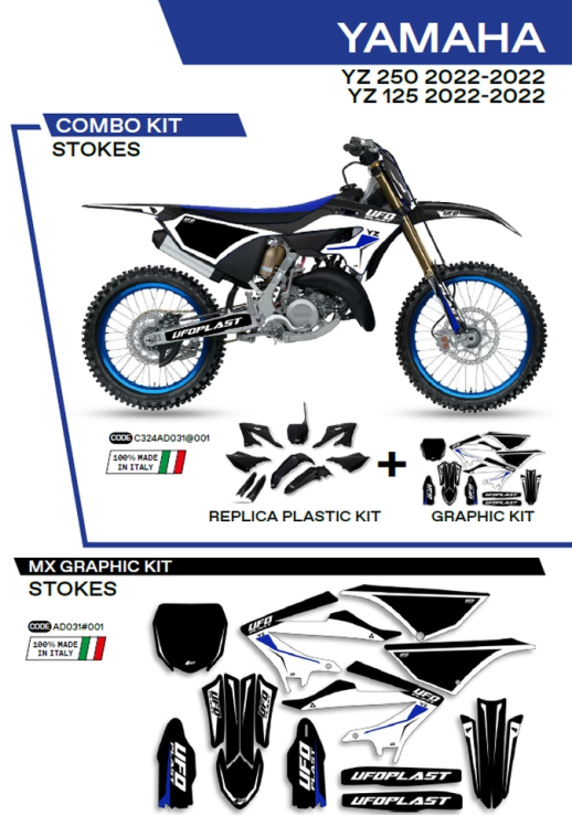 Комплект пластика  YAMAHA YZ 125/250 '22   UFO C324AD031001