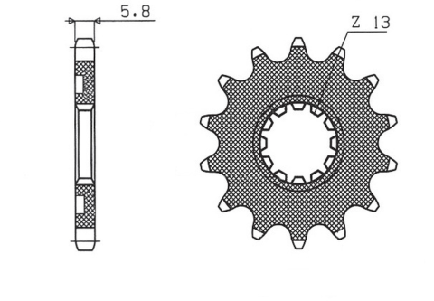 Приводная звезда KAWASAKI KXF 450 06-19, KAWASAKI KLX-R 450 '07-'21 YFZ 450 '04-'13 SUNSTAR SUN3A114 (JTF1565.14) 
