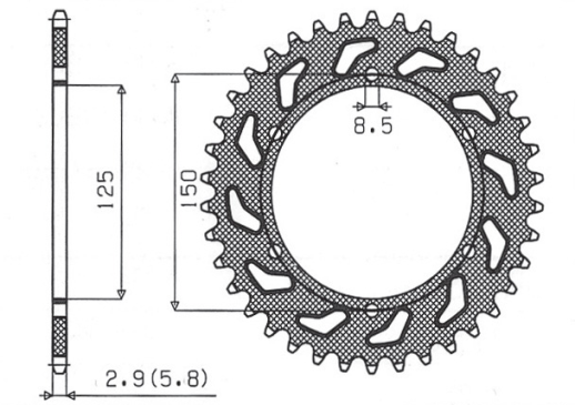 Приводная звезда KTM SX/EXC SUNSTAR SUN1-3547-52 (JTR897.52)