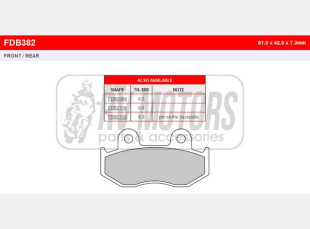 Тормозные колодки FERODO FDB382P