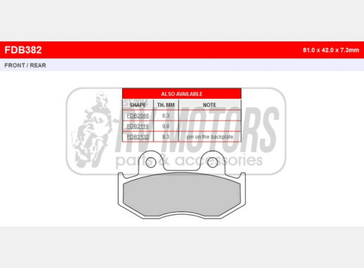 Гальмівні колодки FERODO FDB382P