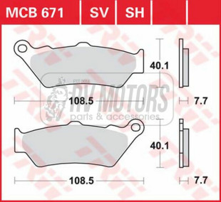 Тормозные колодки TRW LUCAS MCB671