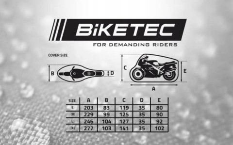 Чехол для мотоцикла Biketec Aquatec S BT3174