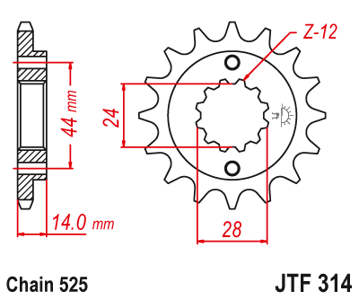 Привідна зірка JT JTF314.16 (PBR 348)
