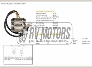 Регулятор напряжения HONDA CX500 78-82, CX500 TURBO DZE ELEKTRYKA 2345-01
