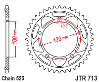 Приводная звезда JT JTR713.40 (PBR 4447)