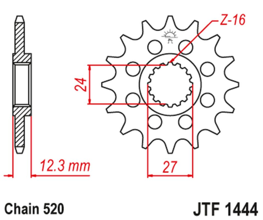 Приводная звезда SUZUKI GSXR 1000 '17-20' JT JTF1444.16