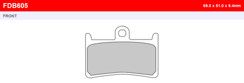 Тормозные колодки FERODO FDB605P