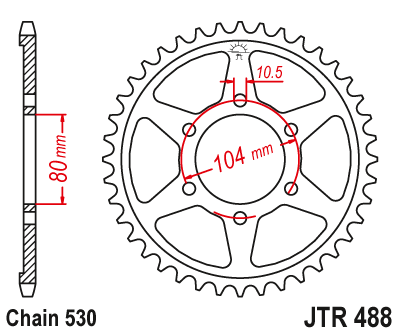 Привідна зірка JR 488.38 (JTR 488.38)