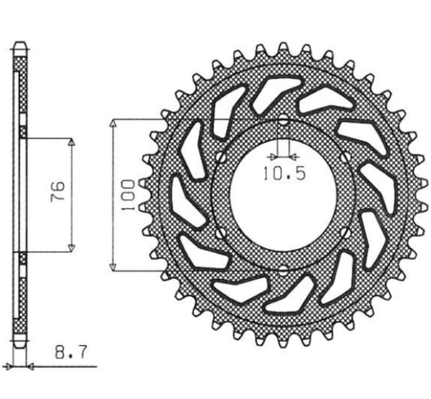 Приводная звезда SUZUKI GSXR1100, GSXR750 (92-95) SUNSTAR SUN1-5226-52 (JTR816.52)