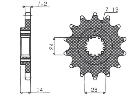 Приводная звезда HONDA XRV 750 AFRICA TWIN '90-'03 SUNSTAR SUN42015 (JTF314.15)