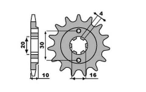 Приводная звезда CAGIVA 125 W8/FRECCIA/PLANET/MITO/RAPROR '85-10' JR 72013JRS