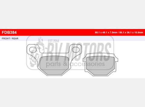 Тормозные колодки FERODO FDB384P