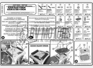 Крепления кофра KAPPA (с площадкой) SUZUKI DL 1000 V-Strom (02-11) DL 650 V-Strom (04-11) K528