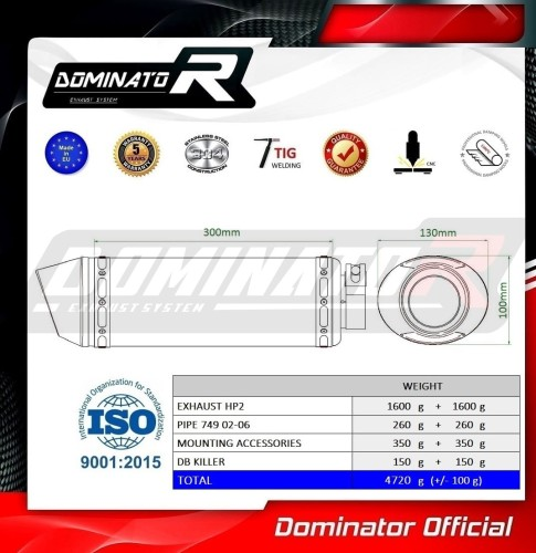 Прямоток Ducati 749 2002 - 2006 DOMINATOR HP2 