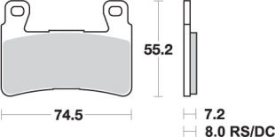 Тормозные колодки SBS 734SP (FA265)