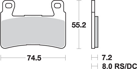 Тормозные колодки SBS 734SP (FA265)
