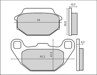 Тормозные колодки BRENTA FT 3049 (FA305)