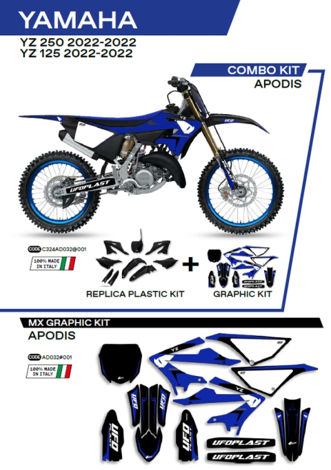 Комплект пластика  YAMAHA YZ 125/250 '22  UFO C324AD032001