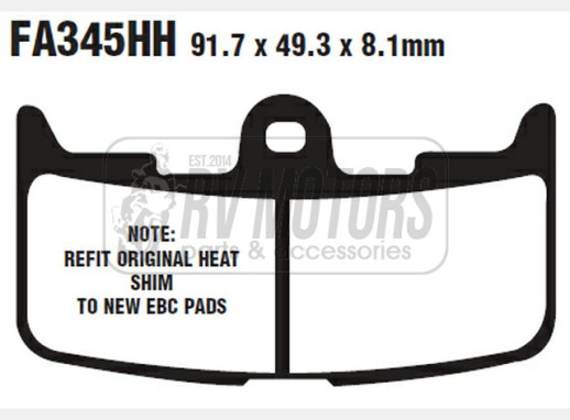 Гальмівні колодки EBC FA345HH