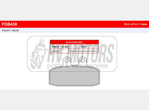 Тормозные колодки FERODO FDB438P