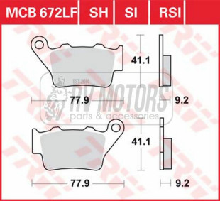 Тормозные колодки TRW LUCAS MCB672EC