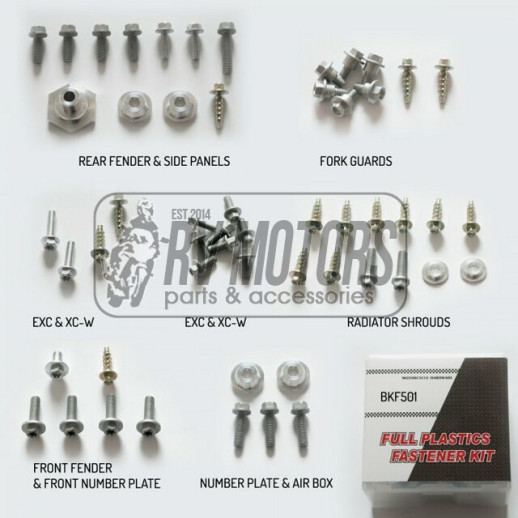 Комплект болтів пластику ACCEL BKF-501 KTM SX &#39;11-&#39;15, EXC &#39;12-&#39;15