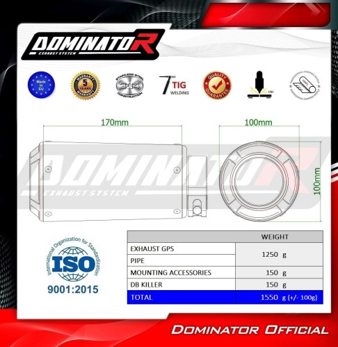 Прямоток Kawasaki ZX-4R / RR 2023 - 2024 DOMINATOR GPS 