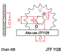 Приводная звезда JT JTF1128.15 (PBR 2153)