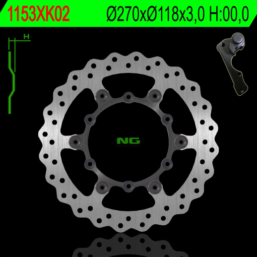 Тормозной диск NG передний (270X118X3)  NG1153XK02