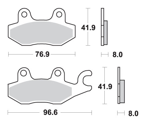 Тормозные колодки SBS 638SI (FA165 / FA215)