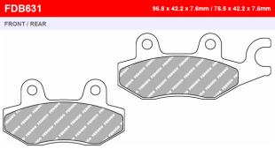 Тормозные колодки FERODO FDB631SG = FDB631SG PLUS