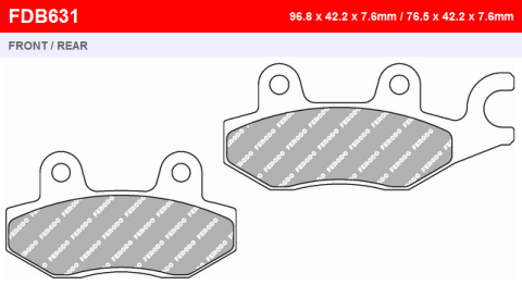 Тормозные колодки FERODO FDB631SG = FDB631SG PLUS