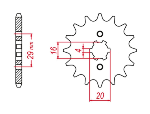 Приводная звезда KAWASAKI KX125 '84-'93 GROSSKOPF 51414G (JTF422.14)